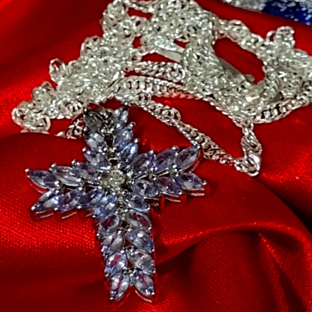 10KT Gold,.1pt Diamond Amethyst + Twisted Sterling - Picture 3 of 5